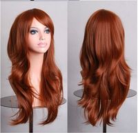 Long Wavy Cosplay Wig Red Green Puprle Pink Black Blue Slive...