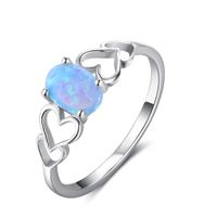 high quality  Solitaire Opal Rings Unique Blue Fire Opal ...