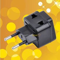 1 to 2 Splitter Universal UK/US/EU/AU 3 Pins / 2 Pins Socket to EURO / Brazil / Russia 2 Pin Travel Power Adapter Adaptor Plug