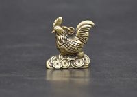 Copper Cock Pendant Pendant Brass Zodiac Chicken Keychain Co...