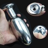 6 Storlek till val Anal Plug Stainless Steel Butt Pluggar med avgassystem Anus Bead Expander Butt Dilator Sexleksaker för par H8-1-78