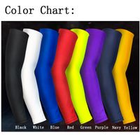 8 solid color cycling sleeve baseball Outdoor Sport Stretch ...