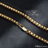 4 ملليمتر الأزياء الفاخرة والمجوهرات 18 كيلو الذهب مطلي سلسلة قلادة للرجال النساء سلاسل القلائد هدايا بالجملة اكسسوارات الهيب هوب KKA1541