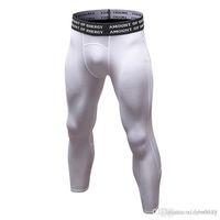 Бесплатная доставка Мужчины компрессионные штаны Бодибилдинг Joggers CrossFit для похудения Fit Леггинсы Лосины