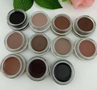 Neueste Augenbrauen wasserdicht Pomade Augenbrauen Enhancer Make-up 11 Farben mit Kleinpaket Soft Medium Dark Ash Brown Chocolate CARAMEL