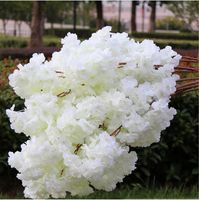 50p falso Flor Flor de cerezo Rama Begonia el árbol de Sakura del vástago de la boda del árbol de eventos Deco Flores artificiales decorativas
