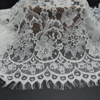 3Yards blanc et noir romantique cils romantiques doux dentelle dentelle robe de mariage poupée artisanat large 45cm (18 '')