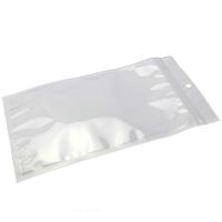 クリア+ホワイトパールプラスチックポリPolyopパッキングバッグジップロック小売パッケージバッグジュエリーフードPVCビニール袋多くのサイズ