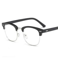 Acabamento do vintage Miopia Óculos de Olho Das Mulheres Dos Homens Meia Moldura Miopia Prescrição Óculos de Metal PC Óculos Óculos Óculos