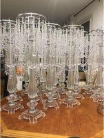 70 cm tall kristal bruiloft centerpiece acryl bloem stand center tafel evenement huwelijk decoratie kroonluchter 10pcs / lot