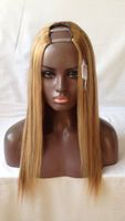 30 Mix 27 # Parrucca bionda Capelli vergini peruviani Glueless Parrucche piene di pizzo Parrucche per capelli Parrucca frontale a U per donne nere