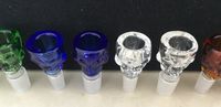 5 colors Skull glass bowl for glass smoking bongs thickness ...