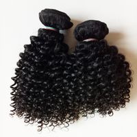 Brasilianska Virgin Hair Weave Short Type 8-12INch Kinky Curly Weft 50g / pc 6pc / Lot Beauty Black Woman Indian Remy Extensions