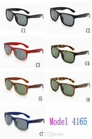Neue Marke Designer Mode im Freien Glas Sonnenbrille für Männer und Frauen Sport Unisex Sonnenbrille Schwarzer Rahmen Sonnenbrille 7Farbe Freies Verschiffen