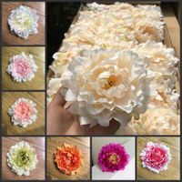 Rose de la flor de la camelia Jefes de seda flor del Peony del banquete de boda decoración de la simulación artificial de seda de alta calidad Peony 15cm