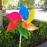 Diy Windmill Party Decor Pinwheel Whirligig Vind Chime Flower Dekoration Hem Yard Garden Dekorationer Ornament QW8176