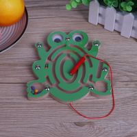 Kid Wooden Puzzle Magnetic Maze Toy Frog Snail Cartoon Intellectual Development Jigsaw Board Boy Girl Christmas Gift