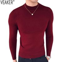 2018 herbst neue männer rollkragenpullover pullover männlich fest farbe slim fit turtscheck pullover tops gestrickte pullover s-2xl