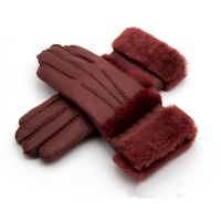 2018 новые женщины высокое качество кожаные перчатки женщины шерстяные перчатки Бесплатная доставка гарантия качества - удлиненные