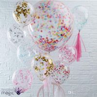 12 inch sequin opblaasbare lucht ballon foam latex ronde magische ballonnen voor thuis bruiloft decoraties kits goede kwaliteit 2 4SL DD