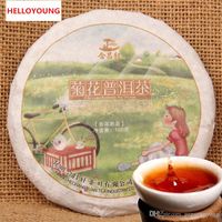 Ventas calientes 100g Té Puer maduro Té de Puer con sabor a crisantemo Yunnan Pastel de té orgánico Pu'er natural Té Puer cocido de árbol viejo Puerh negro