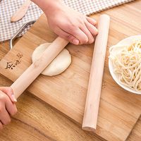 Natural Wooden Rolling Pin Fondant Cake Decoration Kitchen T...