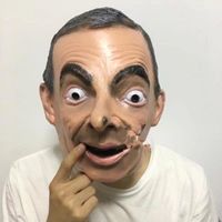 Étoile drôle masque réaliste Mr Bean Étoilé masque à latex latex drôle Mr Bean masque costume de fête mascarade