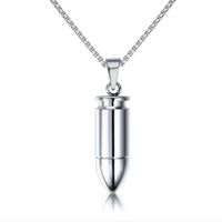 Bullet Necklace Pendant For Men 316l Stainless Steel Jewelry...