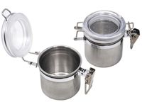 Mini réservoir d'eau en acier inoxydable étanche à l'humidité de stockage de tabac pot de stockage des aliments bidons pour Dab Rigs fumeurs Accessoires de cuisine outil