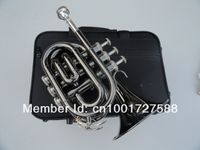 Fast Shipping OVES Bb Pocket Trumpet B Flat Musical Instrument Professional Trumpet Black Nickel Plated Surface