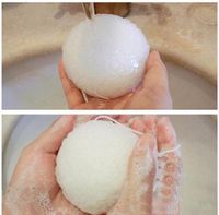 NEW ARRIVAL Wholesale Natural Konjac Konnyaku Facial Puff Face Wash Cleansing Sponge White high quality Free Shipping