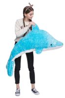 Dolphin Plush ToyLarge Stuffed Animal Hugging Pillow Cushion Stuff Dolls - Super Soft Cuddly Figures for Child Kids Gift PARTY Favors