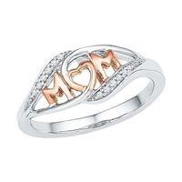 Explosive Mom Rings With Side Stones Mother Gift Letter Rose...