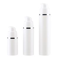 15 30 50ML branco vazio Garrafas Airless bomba de vácuo Viagem Loção bomba Containers Airless Lotion Dispenser Bottle Cosmetic recarregáveis