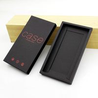 Scatola per imballaggio al dettaglio di cartone nero Kraft Drawer per iPhone 6 7 8 plus X XS Custodia per telefono Custodia elegante di lusso
