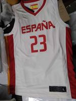 vrais images 2019 Basketball de la Coupe du monde Espagne Espana Jerseys 23 llull Custom Custom Broderie Backball Jersey N'importe quel nom Toute taille