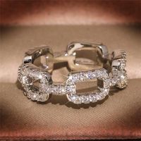Ins Top Selling Hop Hip Vintage Fashion Jewelry 925 Sterling Silver Cross Ring Pave White Sapphire CZ Diamond Women Wedding Finger Ring Gift