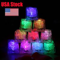 Led party lights Flash Ice Cube Flash Led Light Put Into Water Drink Flash Automatically for Party Wedding Bars Christmas