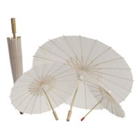 Beyaz Bambu Kağıt Şemsiye Şemsiye Dans Düğün Gelin parti dekor Gelin Düğün Güneş şemsiyesi Beyaz Kağıt Şemsiyeler SN398