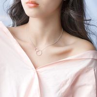 Collar de diseñador simple para mujer 925 joyería de plata esterlina niña cadena 3 colores personalidad clavicular cadena