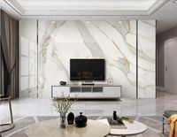 White Marble Wallpaper 3D White Wall Mural for TV Background...