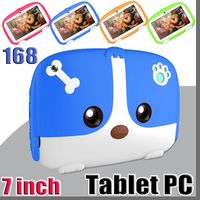 168 Kinder Marke Tablet PC 7 "7 Zoll Quad Kernkern Kinder Niedliche Cartoon Hund Tablet Android 6.0 Allwinner A33 Google Player 1 GB RAM 8 GB ROM