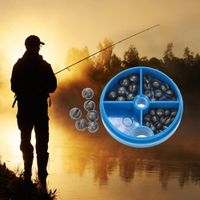 0.6/1/1.5/1.8g Round Split Shot Lead Weight Pesca Fishing Tackle Tool Accessories Lead Drop Black Fishing Sinker Kits With Box