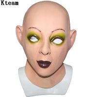 Hot !!! Realistisk kvinnlig mask för halloween mänsklig kvinna masquerad latex parti mask sexig tjej crossdress kostym cosplay mask