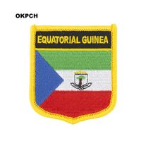 Equatorial Guinea Flag Embroidery Iron on Patch Embroidery Patches Badges for Clothing PT0047-S