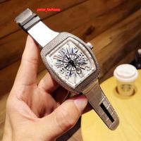 Top Qualität Geschäft Herrenuhren Silber Diamant Fall modischen Diamant der Männer populäre Uhr der Männer automatische mechanische Uhren