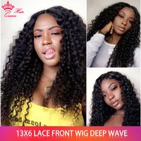 Queen Hair Products 13x6 180% 150% Lace Front Human Hair Wig...