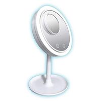 3 in 1 LED Lamba Makyaj Aynası ile 5x Büyüteç Fan Güzellik Breeze Kozmetik Ayna Masaüstü Tutun Cilt Serin Güzellik LED Işık Ayna DBC VT0418