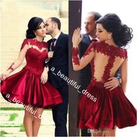 Party Events Special Occasion Burgundy Homecoming Dresses A-...