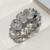 Najwyższej jakości oszałamiających miłośników biżuteria 925 Sterling Silver Oval Cut Pink Topaz CZ Diamond Wieczność Wedding Band Ring dla kobiet Prezent